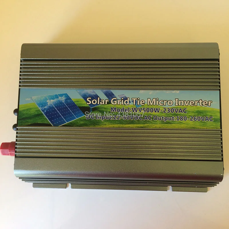 WV-500W микро сетки галстук инвертора для 30 V/36 V Панели Солнечные DC 22-с алюминиевой крышкой, 50В для AC110/220 В пер. тока, 50/60 Гц чистая синусоида инвертор