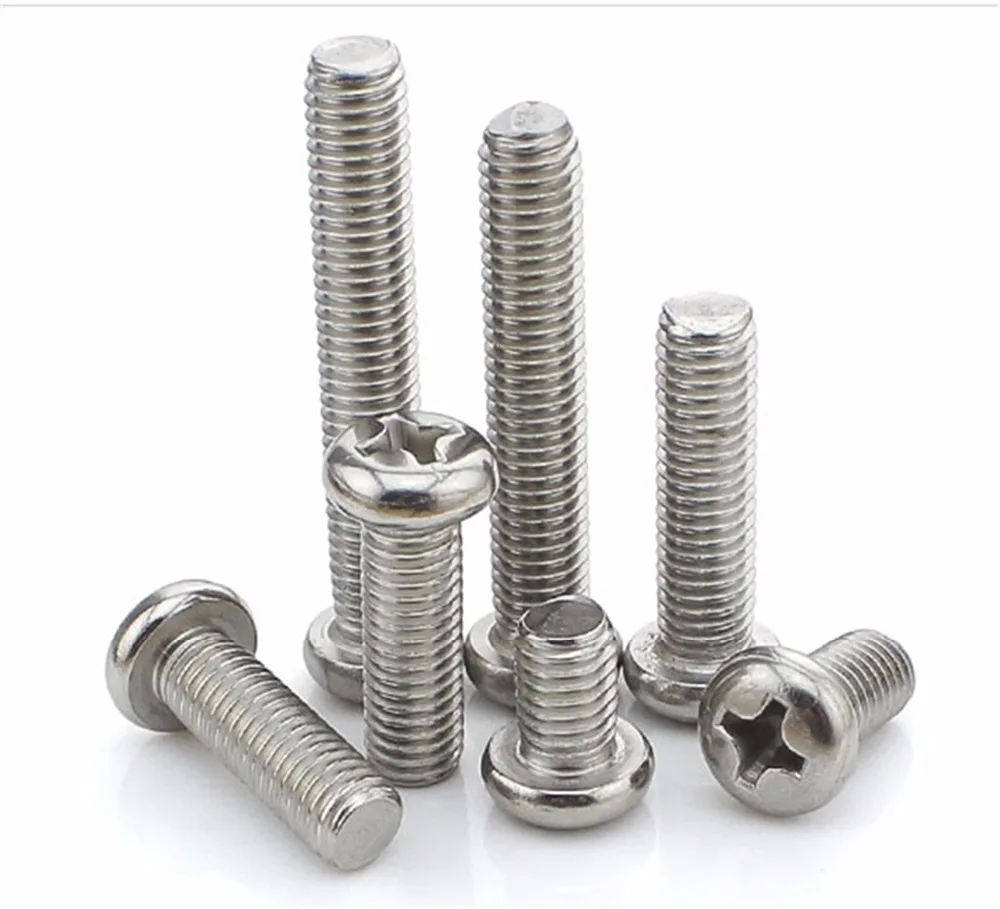 Крестовые встраиваемые винты M4 из нержавеющей стали 100 шт. с круглой