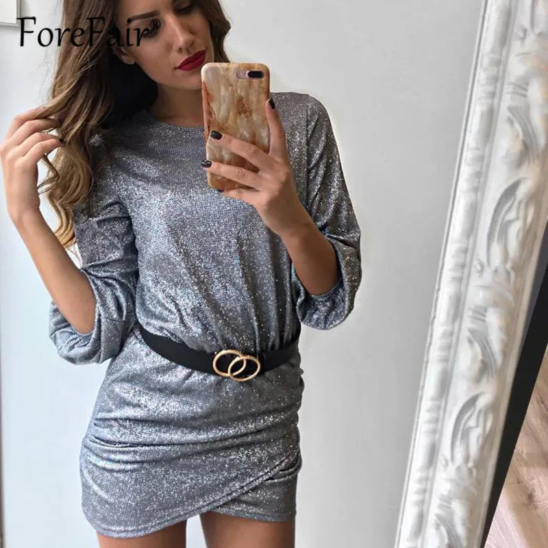 Forefair вечерние платья одежда для ночного клуба вечернее женское платье 2018 Осень