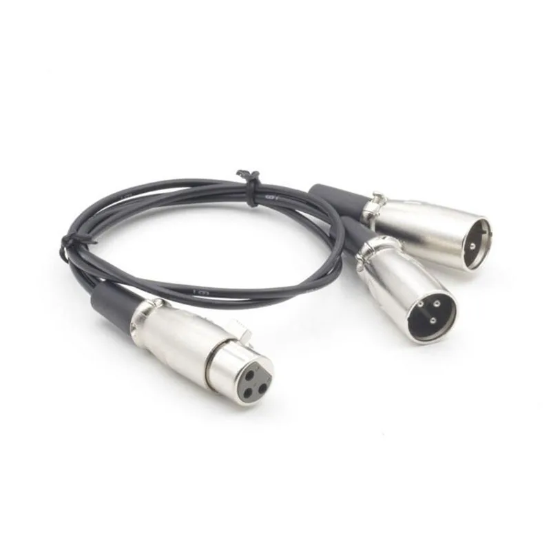 Оригинальный мобильный телефон 3 Pin XLR Женский Джек Dual 2 rca штекер Y сплиттер кабель