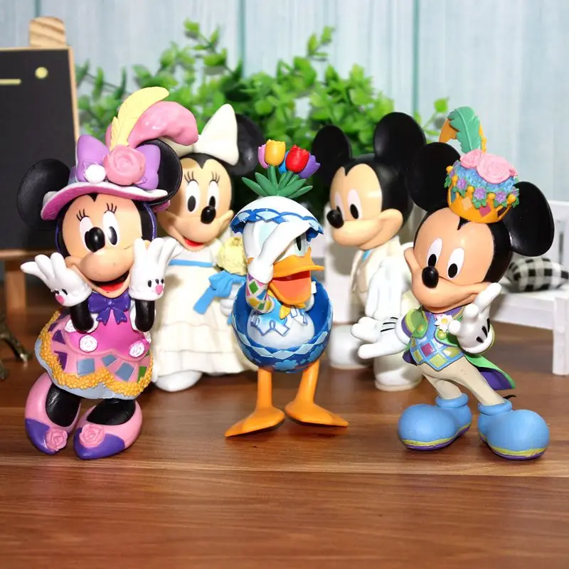 Disney игрушки 5 шт./лот 11 13 см с рисунками зверей из мультфильмов для детей Микки