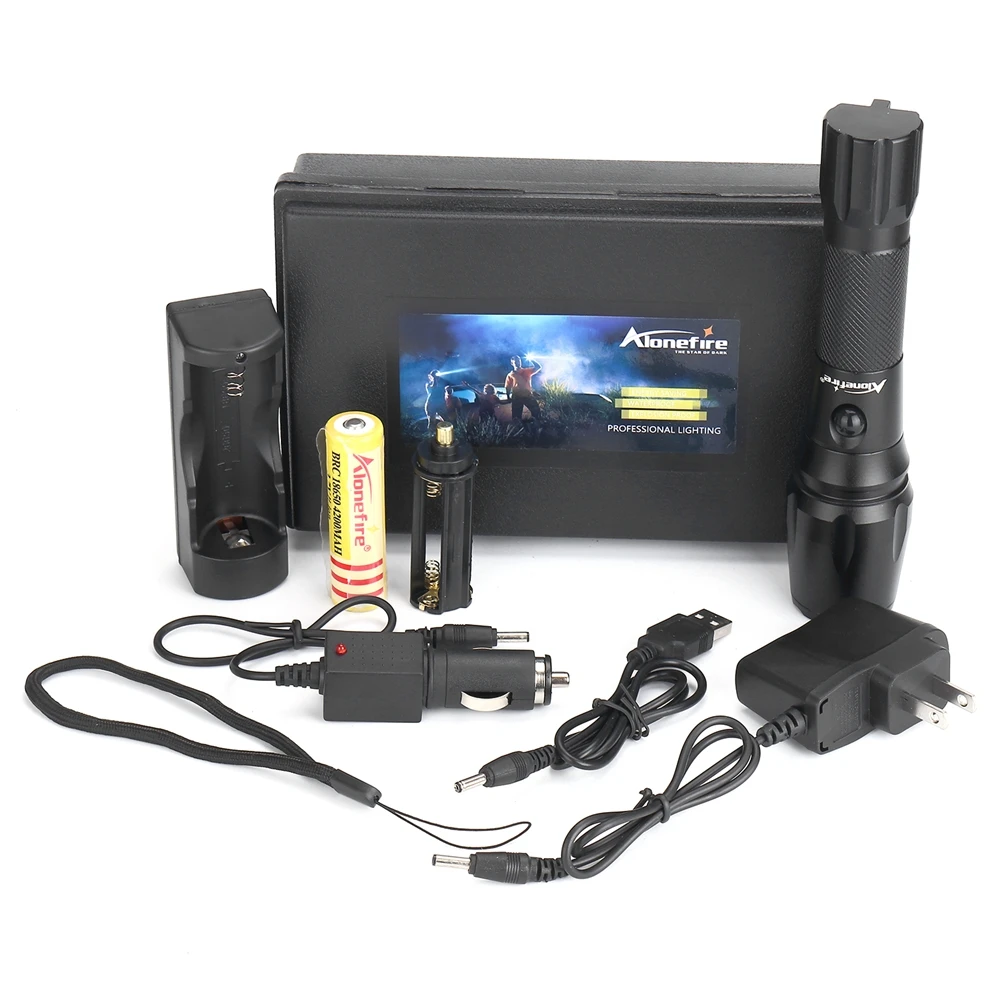 Alonefire G900 CREE XM L2 светодиодный охотничий Водонепроницаемый зум тактический фонарь