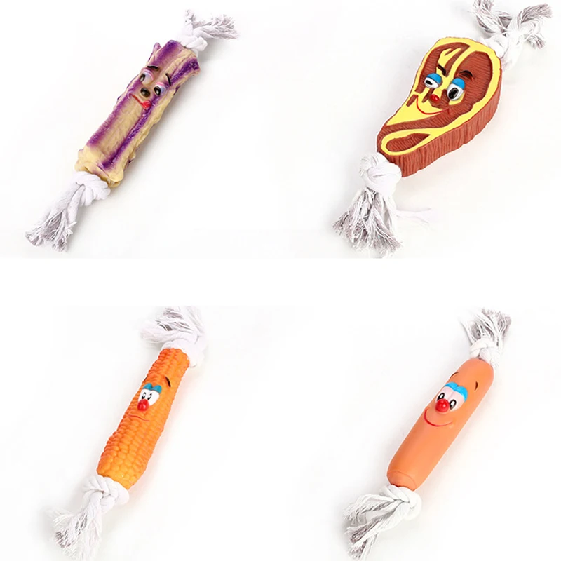 Rubber Corn Steak Sausage Bite Toy Tutoring Interactive Pet Squeak Toys Playing Partner Home Garden Products Supplies Joy | Дом и сад