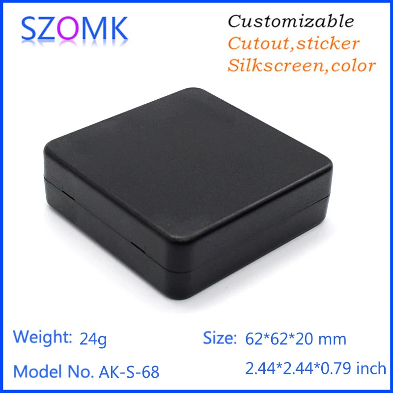 Szomk настраиваемая электроника корпуса для pcb (10 шт.) 62*62*20 мм abs swith корпус diy