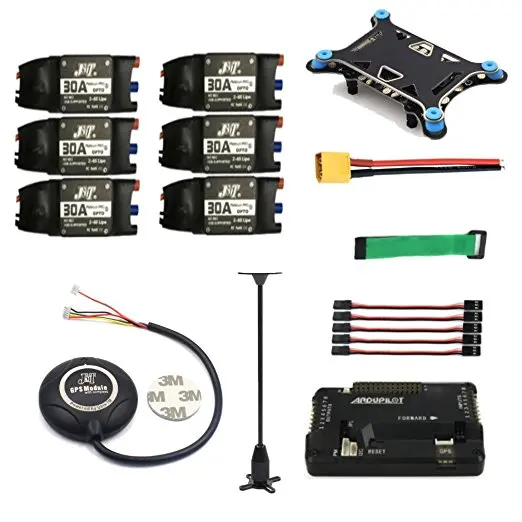 

JMT 6-axis 500-650mm RC Drone Kits APM 2.8 Airplanes Flight Controller 7M GPS Module with Compass Shock Absorber 30A ESC Parts