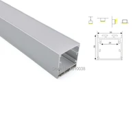 10 x 2m setslot u shape led aluminum profile extrusions and anodized silver led channel for pendant or ceiling light