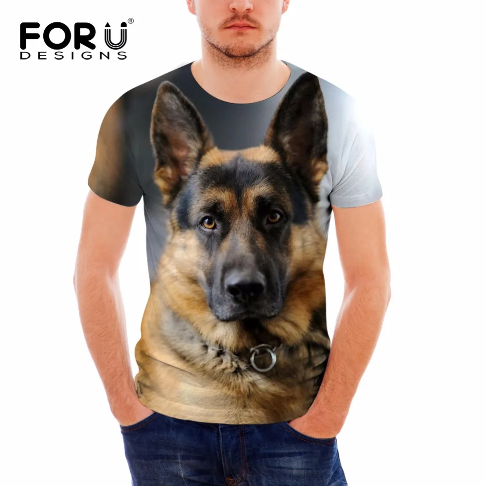 Мужская футболка с 3D принтом FORUDESIGNS летняя дышащая коротким рукавом немецким