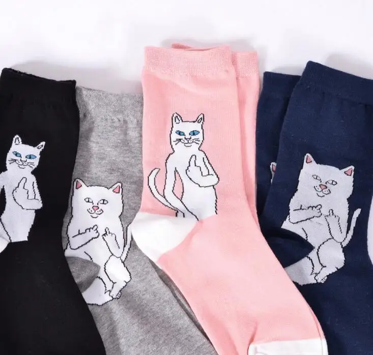 Женские хлопковые носки с милым котом Alien брендовые новый дизайн 2019|designer socks|socks