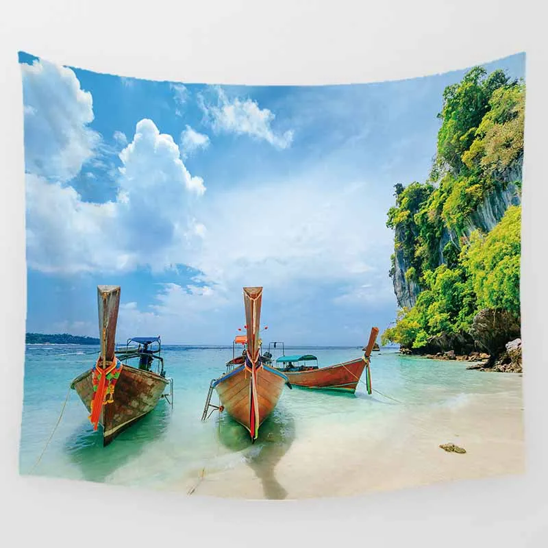 

Hot sale large mandala tapestry high-definition printing flowers sea beach large tapestry wall hanging tapestry wall tapestry
