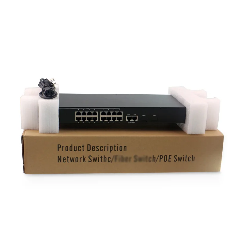 Металлический корпус 100 м коммутатор питания через Ethernet 24 порт 2 Gigabit uplink 48 V poe с