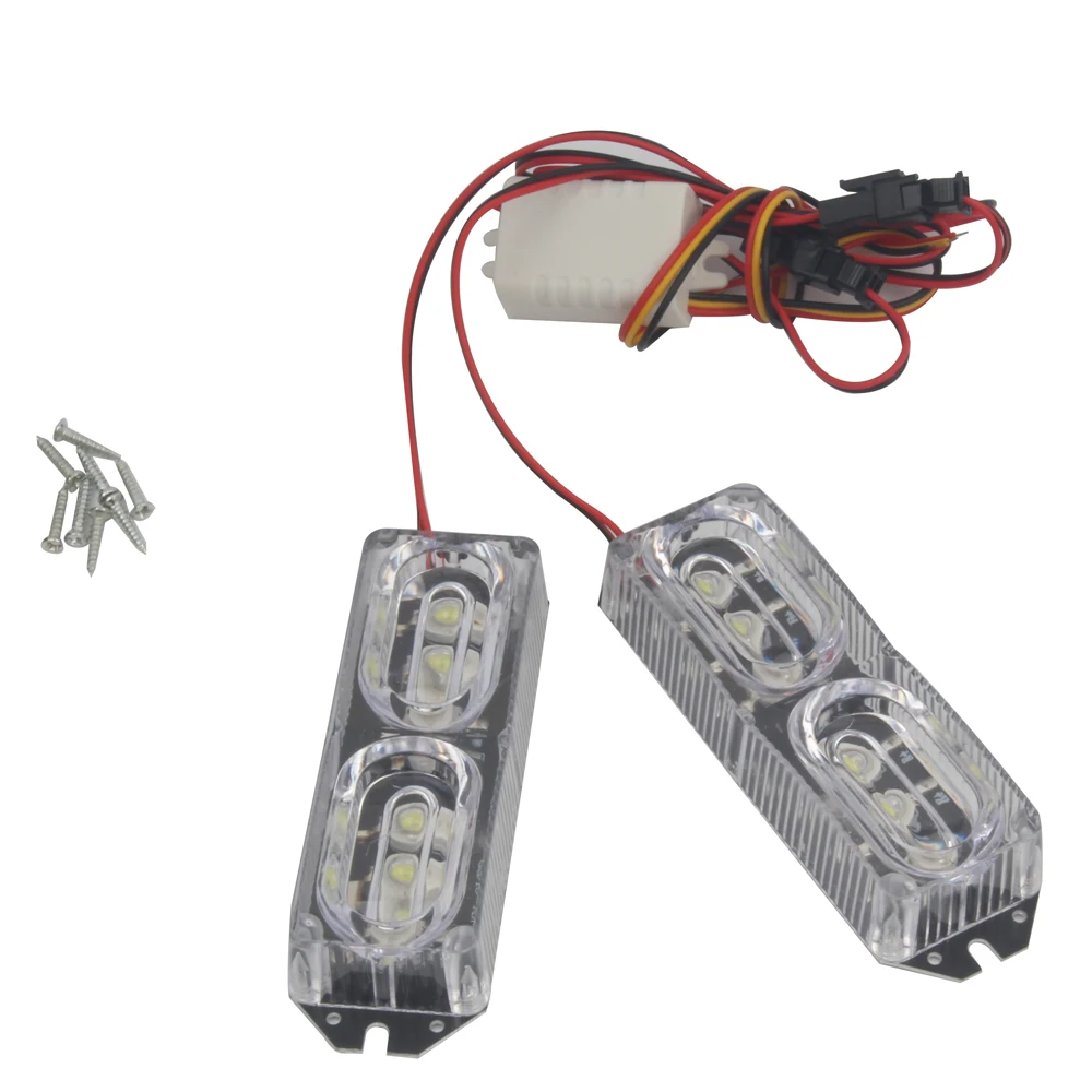 2x6 LED DRL мотоцикл стробоскоп стоп дневной свет 12 Вт Автомобильные предупреждающие