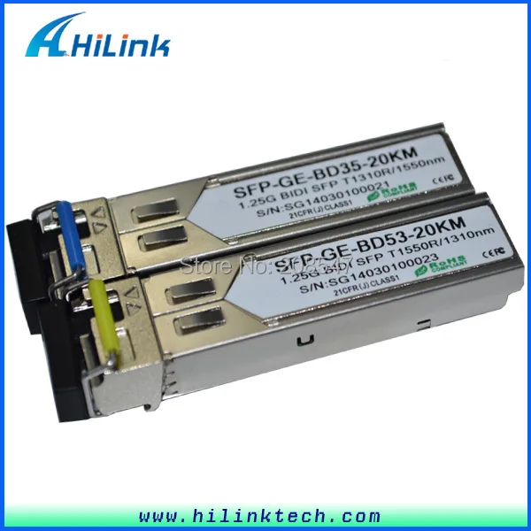Волокно WDM SFP модуль 1.25 г биди 20 км LC / SC разъем хорошая цена горячая распродажа |
