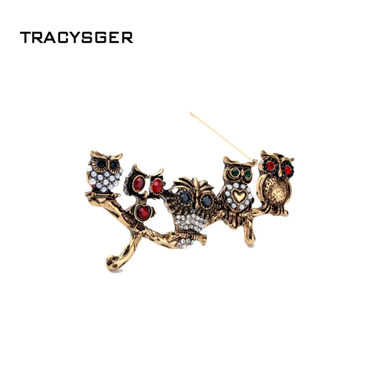 AB-ts00131/TRACYSGER/Ретро милая сова брошь | Украшения и аксессуары