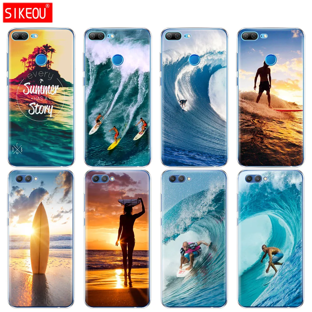 Силиконовый чехол для телефона Huawei Honor 10 V10 3c 4C 5c 5x 4A 6A 6C pro 6X 7X 6 7 8 9 LITE Sea wave surf summer