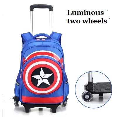 Flash two wheel Чемодан для мальчиков с рисунком из мультфильма, сумка для школьников, чемодан на колесиках для детей, рюкзак для путешествий, сумка на плечо с изображением Капитана Америки - Цвет: Flash two wheel