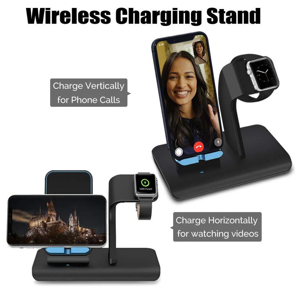 Беспроводное зарядное устройство FDGAO для Apple Watch подставка 2 в 1 iPhone 11 Pro XS XR X 8