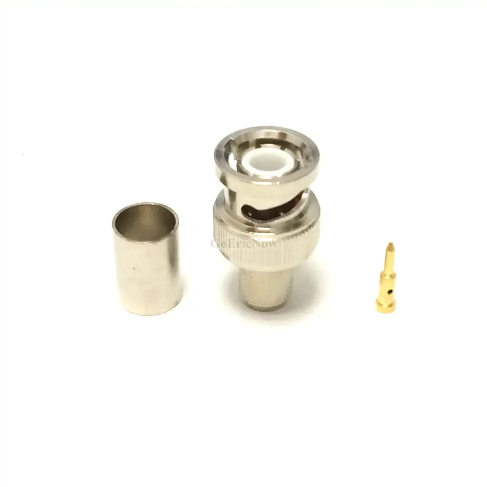 5 шт. RF коаксиальный 50 Ом BNC штекер для 5D-FB 50-5 LMR300 RG5 RG6 Коаксиальный Кабельный