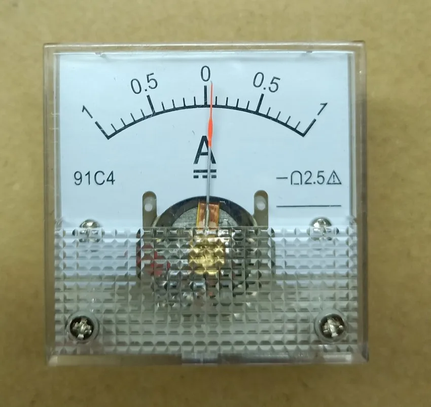 91C4-50uA ± 50uA 250uA 1A аналоговый панельный измеритель тока DC Амперметр для