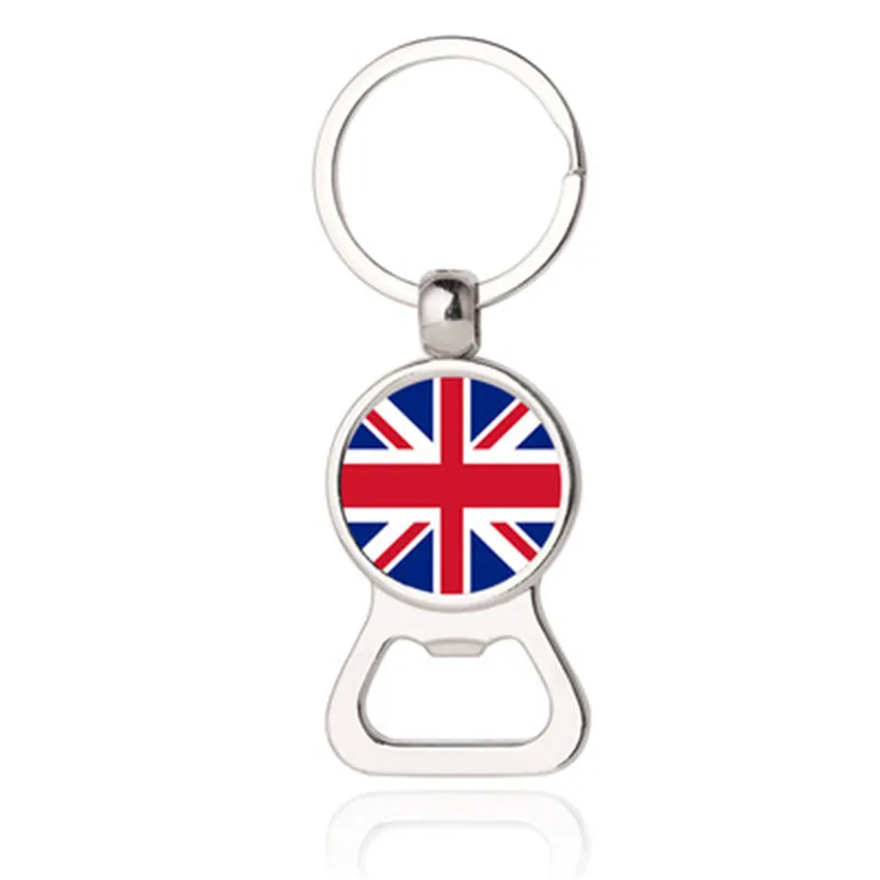 Hot Creative Italy United Kingdom Chile Flag Time Gem Multifunction Keychain Metal Beer Opener Accessories | Украшения и