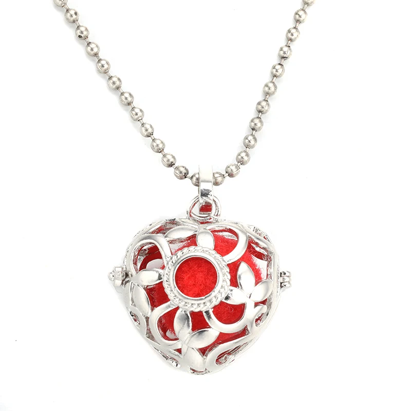 MODKISR New Arrival 6pcsTrendy Hollow Cage Filigree Ball Box Essential Oil Diffuser Locket Pendants Heart Jewelry Without Chain | Украшения