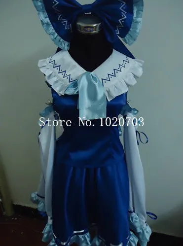 Синее платье Reimu Hakurei из Touhou Project костюм для косплея любого размера