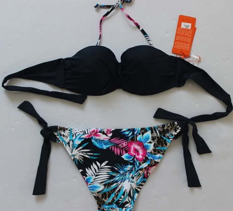 Новый Холтер Push Up Для женщин комплект бикини бразильский пляжное платье низкая