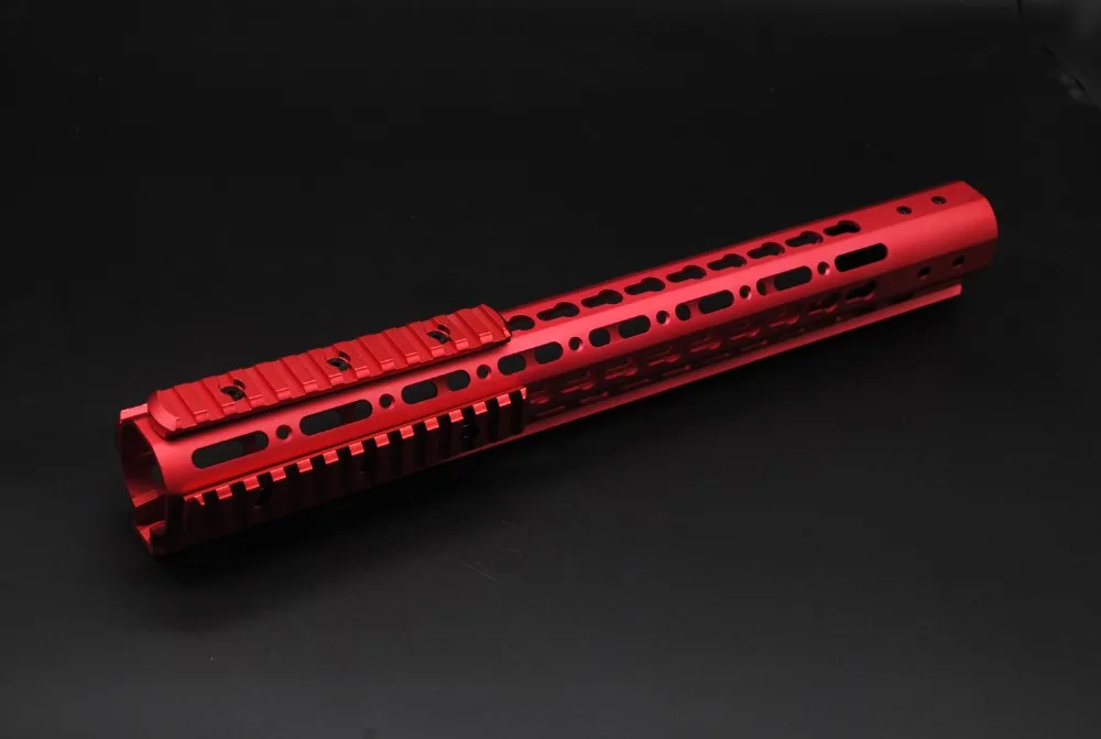 

TriRock Red 15'' NSR Keymod Handguard Rail Free Floating Rail Mounting System fit ..223 Rifle Piactinny Rail sections