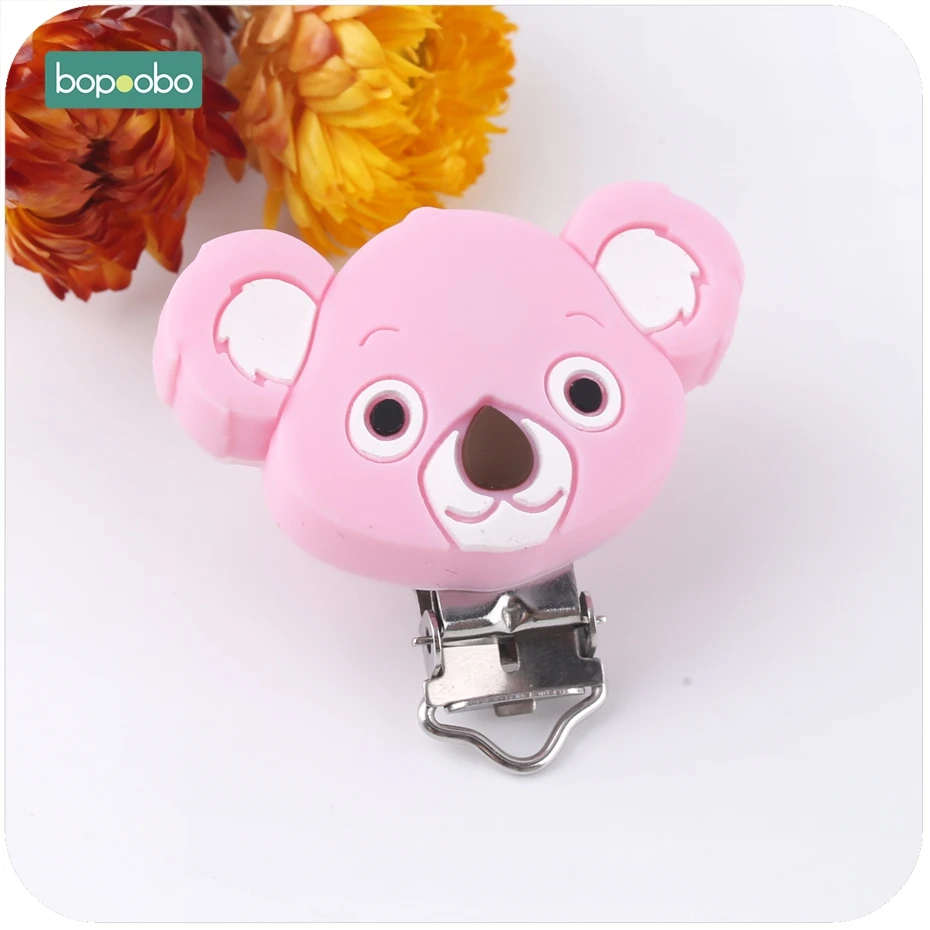 Bopoobo 5 шт. Милая силиконовая соска Koala с зажимом из пищевого материала высокое