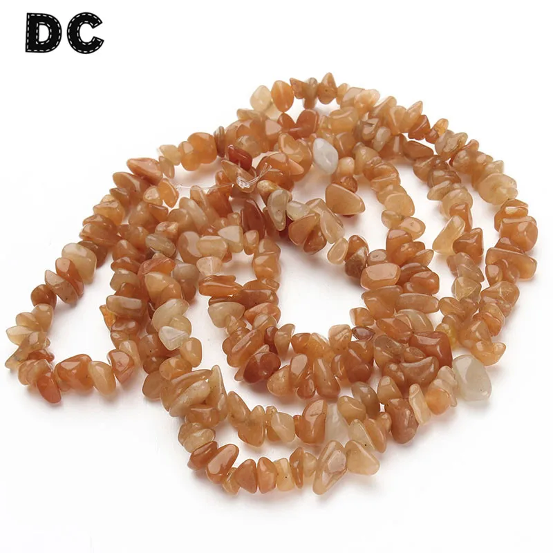 DC 80 см/нитка неправильной формы каменный Красный Авантюрин Натуральный камень