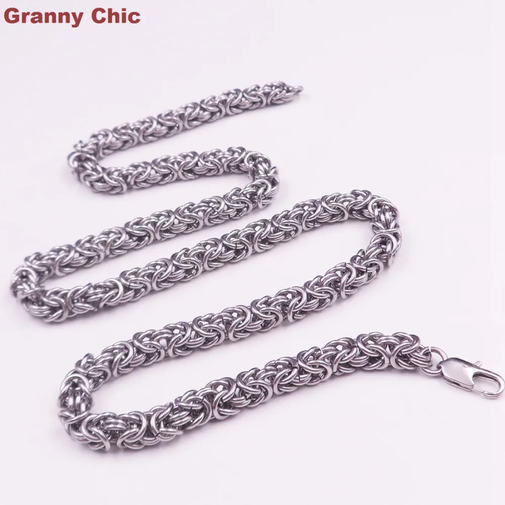 Мужское высококачественное Серебряное колье из нержавеющей стали с круглым