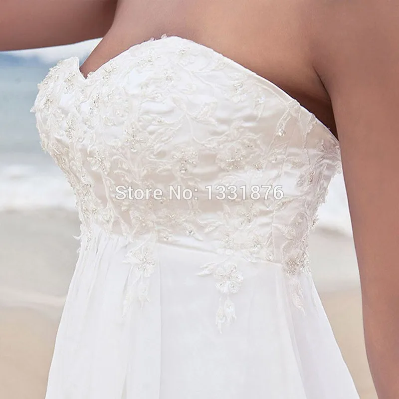 Beach Maternity Wedding Dresses Cheap 2016 Vestido De Noiva Chiffon Off The Shoulder Beaded Sweetheart Bridal | Свадьбы и торжества