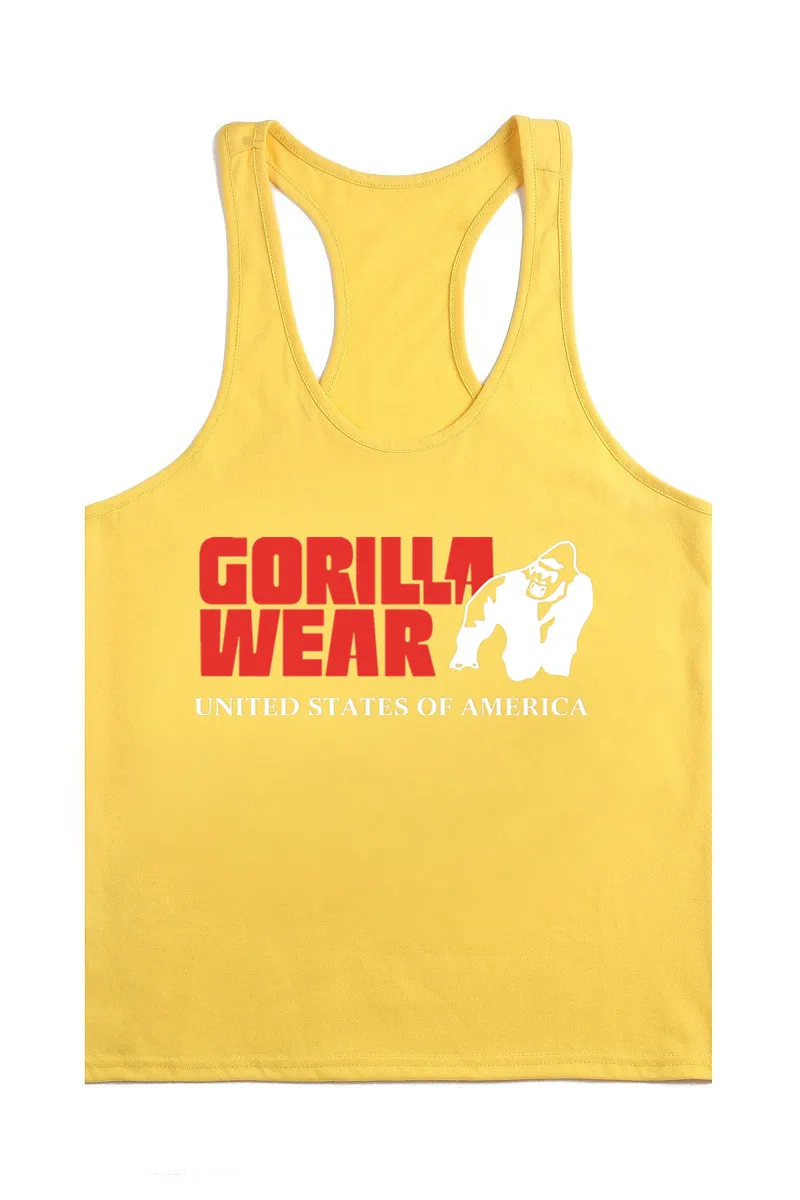 EINAUDI Мода 2017 новый бренд Gorilla одежда для мышц майки мужчин принт без рукавов