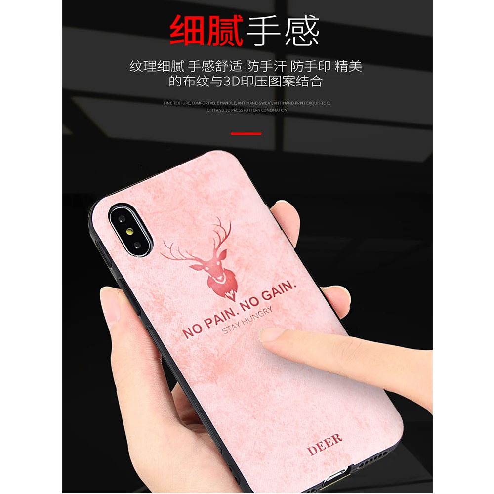 Тканевая текстура чехол для iPhone 6 6s 7 8 plus X XR XS MAX Мягкий Силиконовый ТПУ