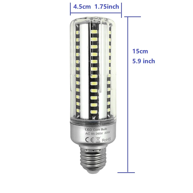 GYLBAB 20w 78 led bulb corn light all aluminium AC 110v 220v e27 with fan built in shell for warehouse factory | Лампы и освещение