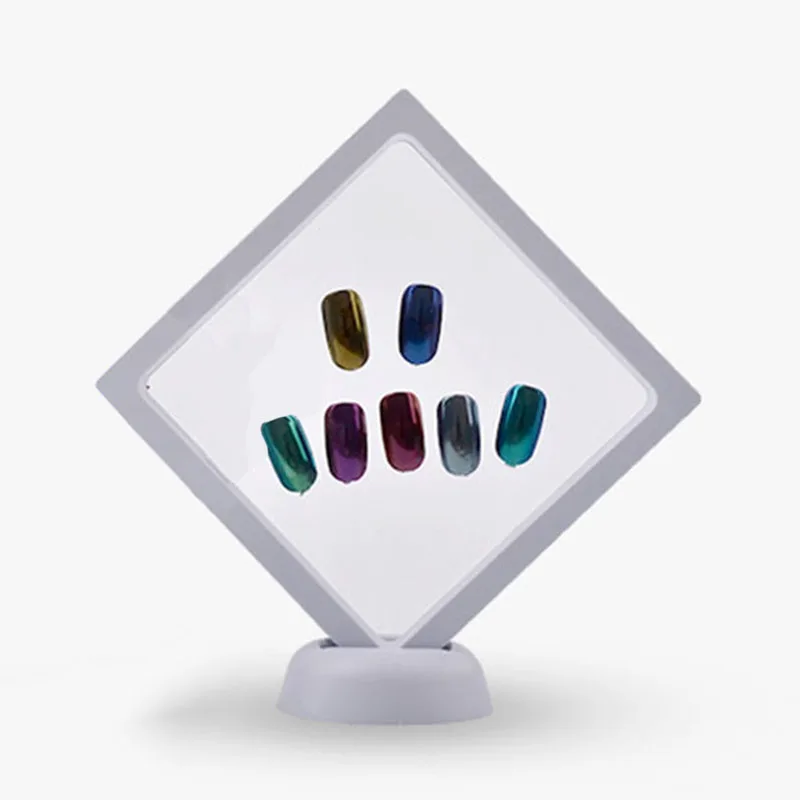 Portable Clear Nail Art Tip Suspended Floating Display Frame Holder Tips Stand Rack |