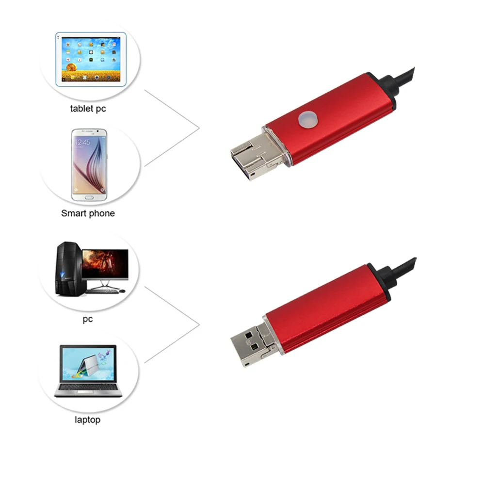 USB-эндоскоп с объективом 5 мм водостойкий IP67 480P 2 м | Инструменты
