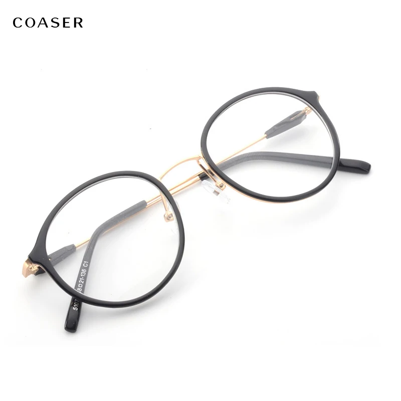 В винтажном стиле С модным металлическим TR90 очки для женщин ультра светильник