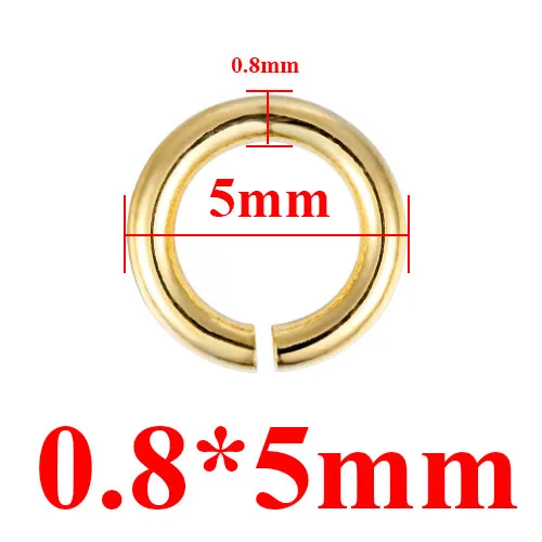 0.8x5mm Aiovlo 100 шт./лот золото Нержавеющая сталь открытые кольца прыжок прямая 4/5/6 мм Разделение кольца Разъемы Набор «сделай сам» для велирных украшений, делая выводы - Цвет: 0.8x5mm