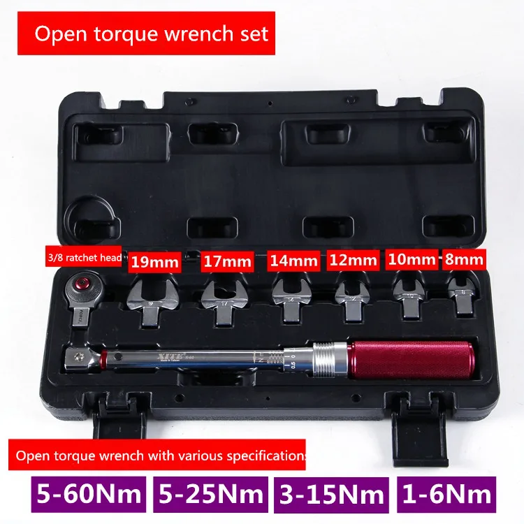 

Imported XITE Open Torque Wrench Set 3% Precision 5-60N 10-110N 20-220N 40-400N Bike Bicycle Repair Tools