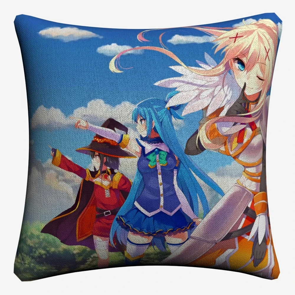 Konosuba боги благословение Аниме Девушки декоративное хлопковое белье Чехол для
