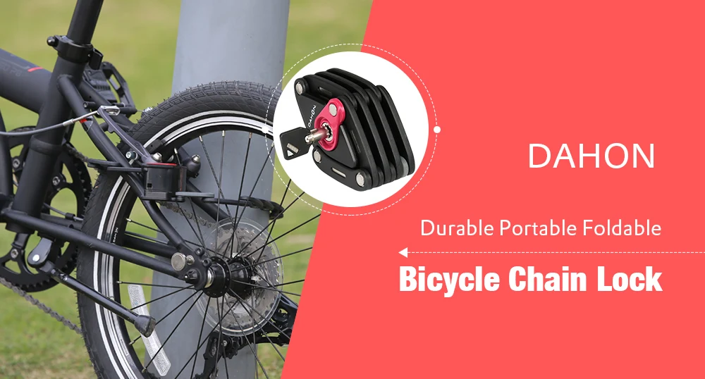 DAHON, новинка, складной велосипедный замок, крепкая защита от кражи, длина от ржавчины, замок для велосипедной цепи, цинковый сплав, длина 83 см