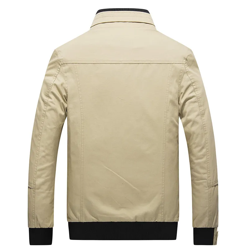 LEDINGSEN повседневная мужская куртка бомбер цвета хаки Осенняя армейская военная