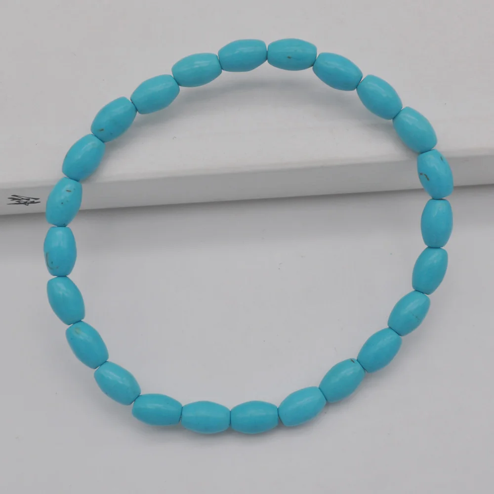 

8x5 мм бисер синий хаулит браслет 7,5 дюймов ювелирные изделия G349