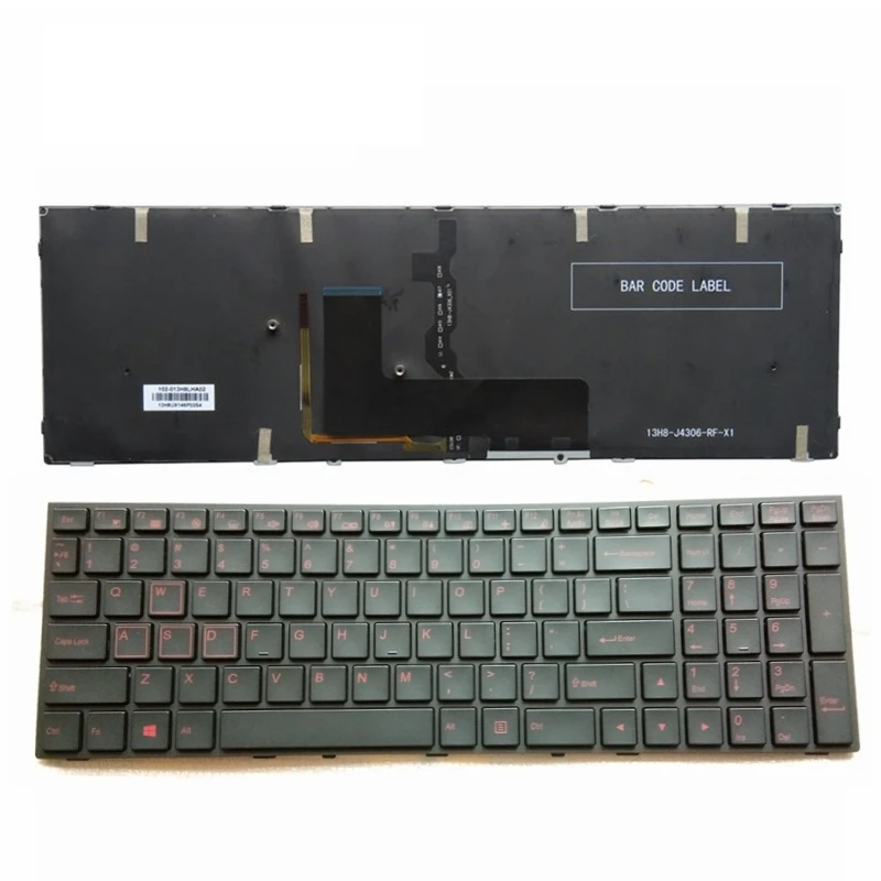 US backlit laptop keyboard for Clevo P651 P651SE P655 P671 P655SE P671SG P650HP3 Black Laptop Keyboard English Backlit | Компьютеры и