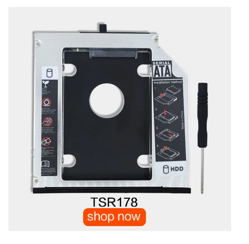 Для lenovo ThinkPad T420s T430s T500 W500 T400 T400s T410 T410s Алюминий 2nd HDD Caddy 9,5 мм SATA3.0 2," корпус SSD, HDD