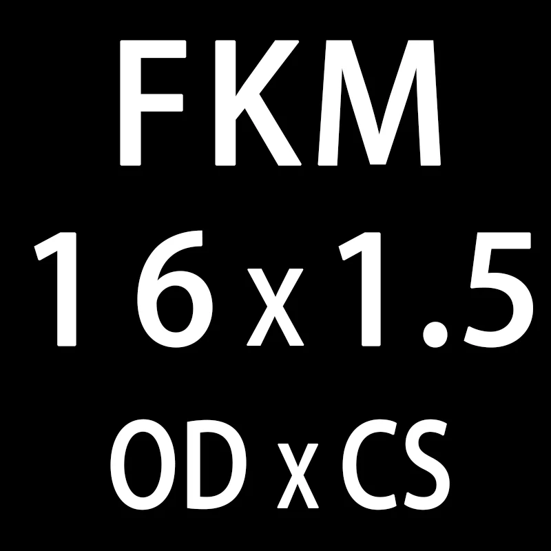 10 шт. фторкаучук кольцо черный FKM уплотнительное кольцо 1,5 мм Толщина OD13/14/15/16/17/18/19/20 мм(материк) резиновое уплотнительное кольцо уплотнение шайба - Цвет: OD16mm