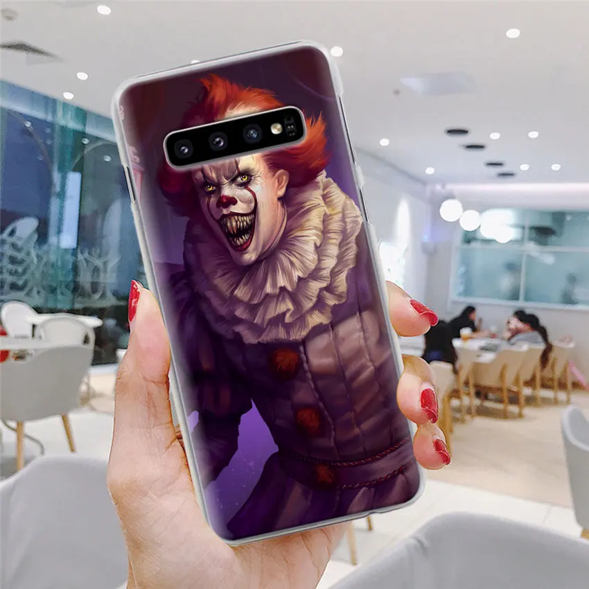 Джокера клоун ужас чехол для телефона для samsung Galaxy S10e S10 плюс S7 S8 S9 Plus, Note 8, 9, 10, плюс M10 M20 M30 жесткий чехол Coque