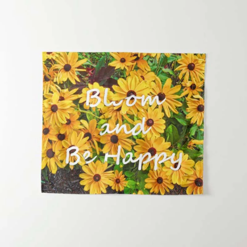 Гобелен с подсолнухами стены цветут и быть счастливыми гобелены декор для
