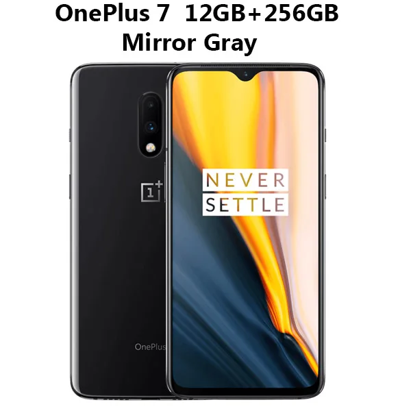 MirrorGray 12GB 256G Мобильный телефон Oneplus 7, 8 ГБ/12 Гб ОЗУ, 256 Гб ПЗУ, Восьмиядерный процессор Snapdragon 855, 6,41 дюймов, 1080x2340, 19,5: 9, полный экран, 16 Мп+ 48 МП, NFC - Цвет: MirrorGray 12GB 256G