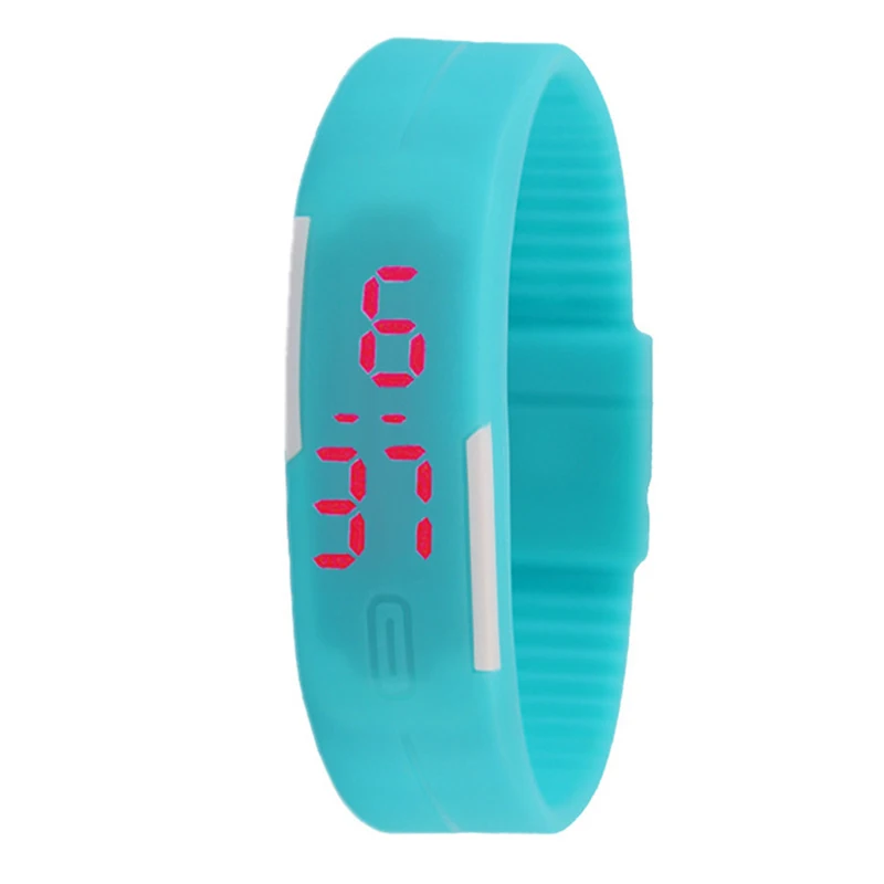 Light Blue Женские Спортивные Повседневные светодиодный Часы Montre Femme Horloge, цифровые модные часы с силиконовым ремешком, наручные часы для девочек, Reloj Mujer Relojes - Цвет: Light Blue